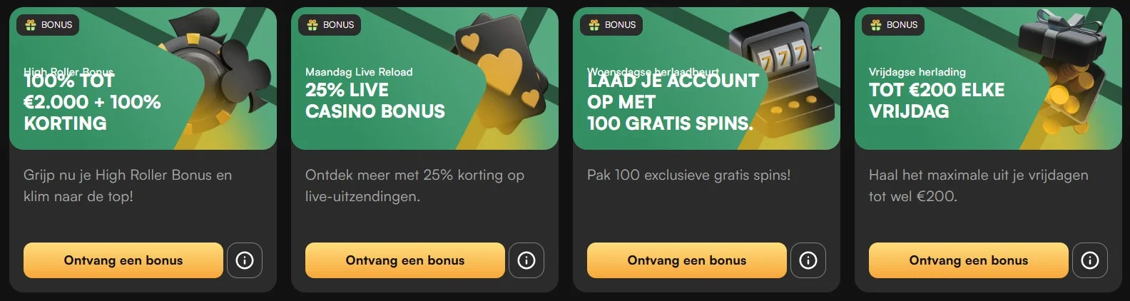 NewLucky Casino Bonussen